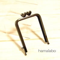 【HA-2012】ハート口金 7.5cm角型/足長タイプ (ブラック)