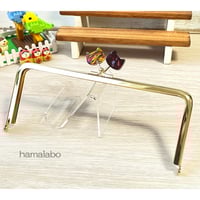 (廃盤予定)【HA-2514】18cm角型口金/ネコ型(ミックスネコ)/ゴールド