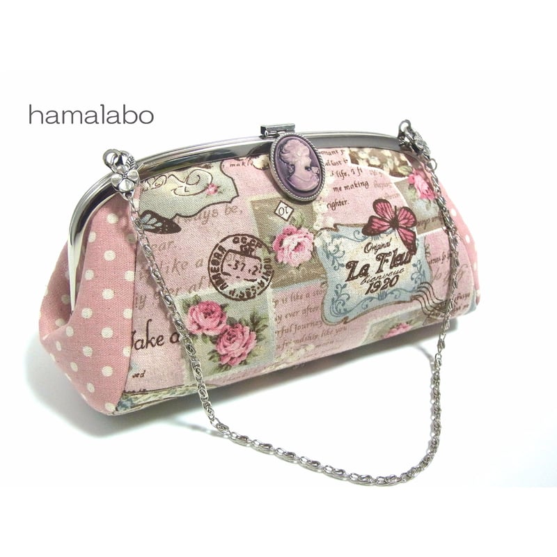 専用です！　　がま口ポーチ　ハンドメイド KT-1039】がま口ポーチ＆バッグの型紙＆レシピ【20.4cm用