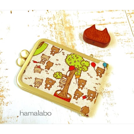 【HA-2010】碁石口金 7.5cm角型/足長タイプ (シルバー)