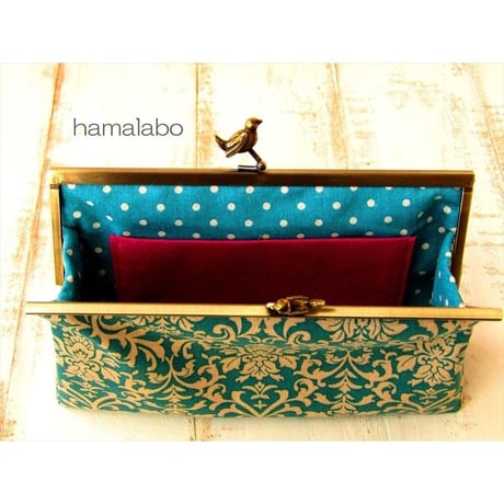 【KT-2050】浮き足で作る！がま口ポーチの型紙＆レシピ【19cm浮き足用】