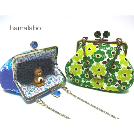 【KT-1050】がま口ポーチ(マチ別)の型紙＆レシピ【12cm/角型用】