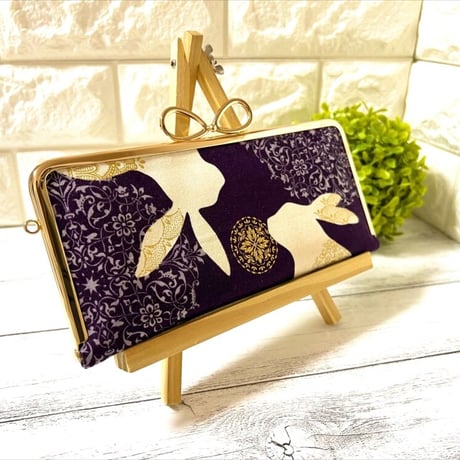 【KT-2005】がま口長財布の型紙＆レシピ【22cm口金用】