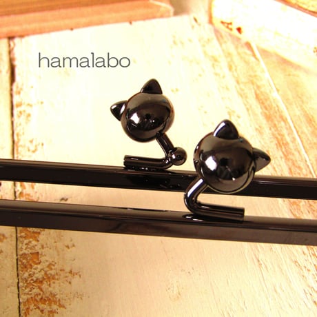 【HA-477】16.5cm角型(ネコ玉×ブラック)