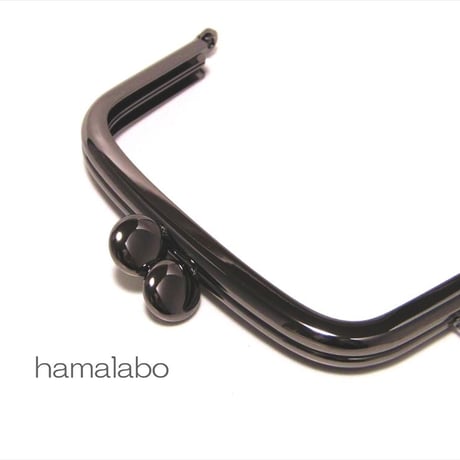【HA-1453】9.9cm/くし型の碁石口金(ブラック)