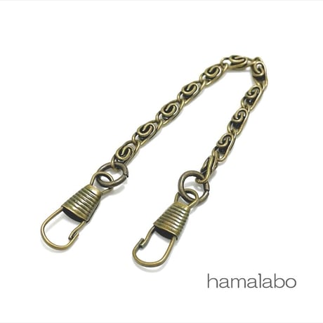 【HA-683】持ち手用ミニミニチェーン16cm(アンティークゴールド)/5本セット