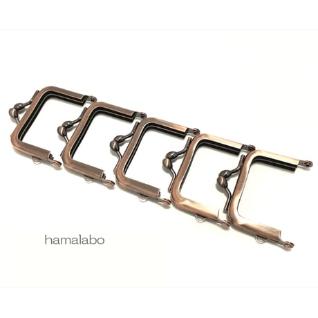 【HA-2502】5.5cm口金(少し足長)/ナツメひねり(ブロンズ)　5本セット