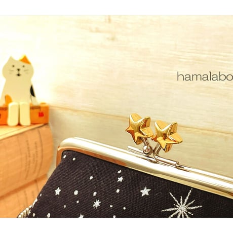 【HA-1986】12cm/角型(メタルスター×ローズゴールド-ピンクゴールド)