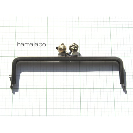【HA-448】16.5cm角型(ネコ玉×肉球×アンティークゴールド)