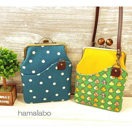 【HA-2298】12cm角型口金/ジュエリー玉(クリア色)/ゴールド