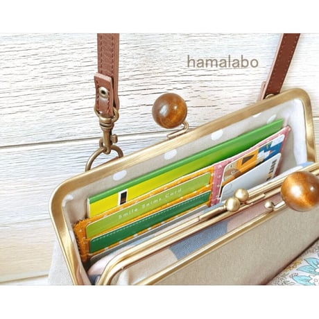 【HA-2380】親子口金18cm(キツネひねり×アンティークゴールド)