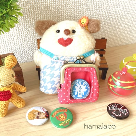 【KT-2156】超ミニサイズ！☆推しぬい＆推しドールが使う☆推し活がま口バッグの型紙＆レシピ【 5.5cm用】