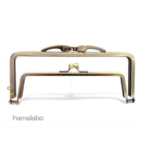 【HA-2380】親子口金18cm(キツネひねり×アンティークゴールド)