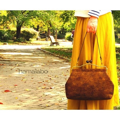 在庫調整で今だけ50％引き！【KT-2053】ベンリーがま口式シンプルバッグの型紙＆レシピ【28cm用】