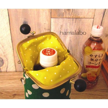 【KT-2038】がま口ペットボトルケース(ロング＆ショート)の型紙＆レシピ【9.9cm/くし型用】