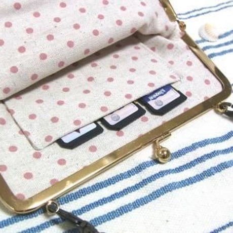 (販売休止予定)【HA-1893】15cm/角型口金/(アメ玉×シルバー)