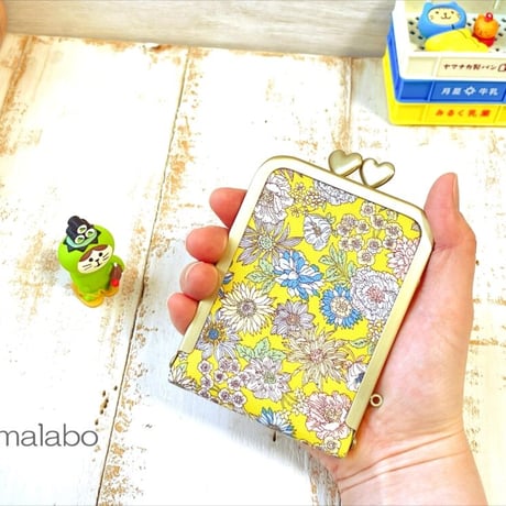【KT-2100】縦型がま口ミラーケース(立て鏡＆手鏡)の型紙＆レシピ【7.5cm(足長タイプ)/角型用】