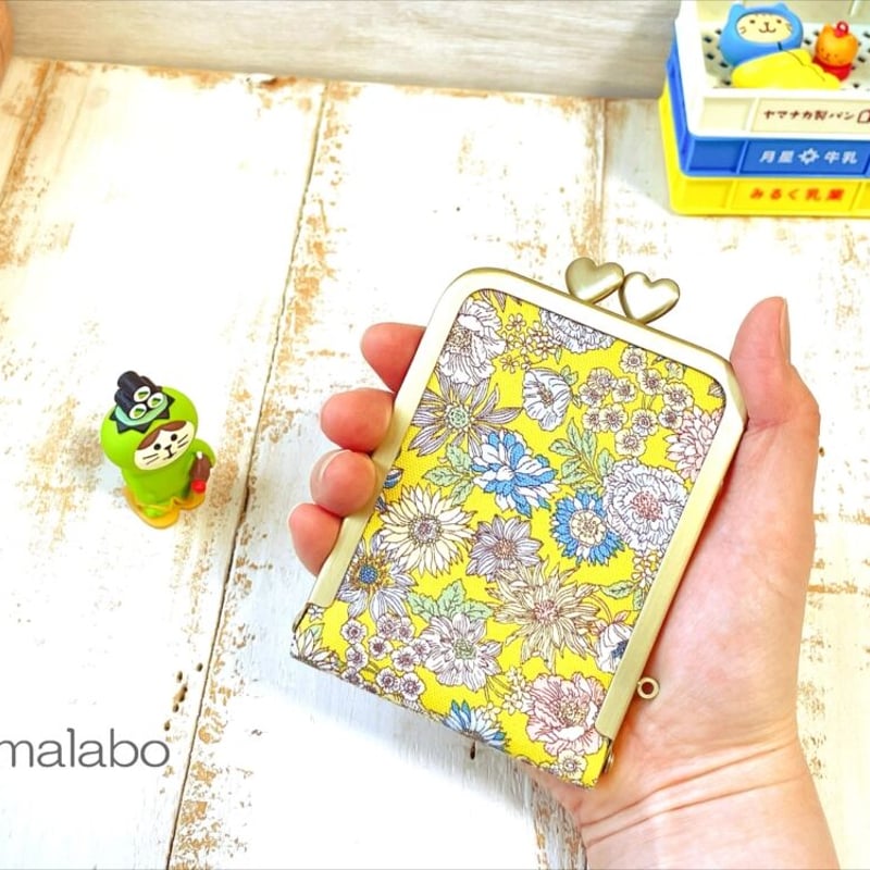 KT-2100】縦型がま口ミラーケース(立て鏡＆手鏡)の型紙＆レシピ【7.5cm