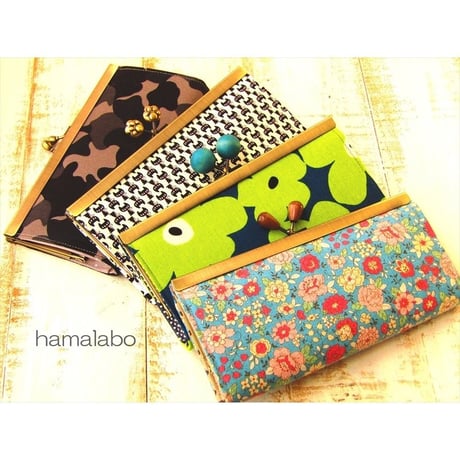 【HA-2297】19cm浮き足口金/ネコ玉×肉球(アンティークゴールド)