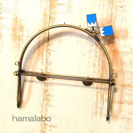【HA-1463】16cmベンリー口金/(新撰組×アンティークゴールド)・カン付き