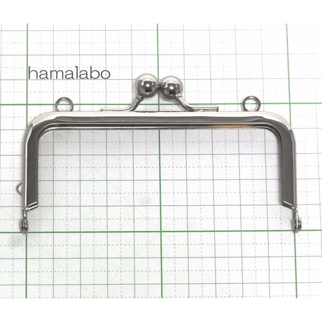 【HA-1403】ミニアメ玉10cm/角型口金(シルバー)・カン付き