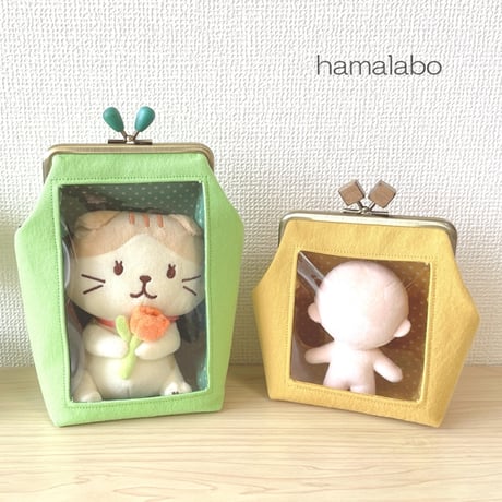 【HA-2367】12cm角型口金/イチゴ(白色)/ゴールド/カン付き