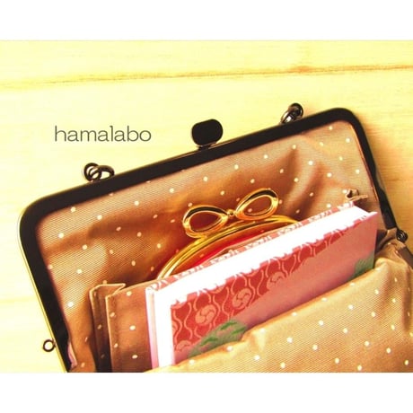 【KT-2064】がま口御朱印帳入れ(縦に1冊収納)の型紙＆レシピ【18cm/角型用】