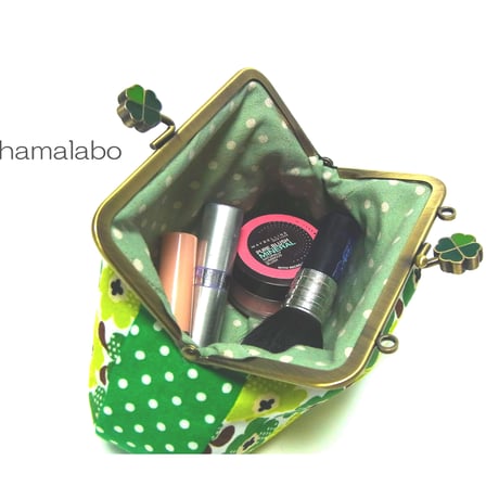 【KT-1050】がま口ポーチ(マチ別)の型紙＆レシピ【12cm/角型用】