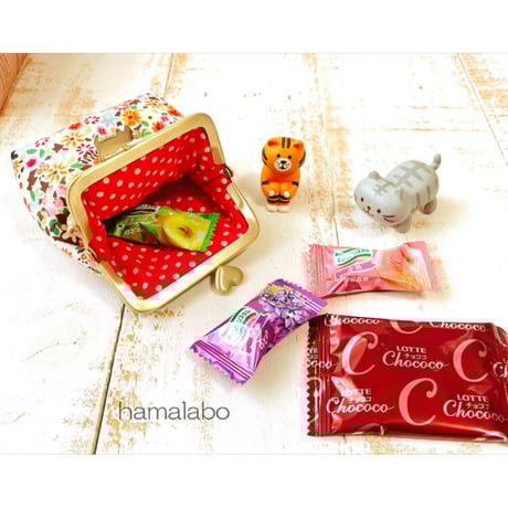 【HA-2056】ハート口金 7.5cm/角型(ローズゴールド-ピンクゴールド)