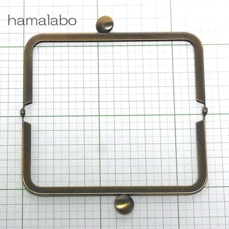 お得な5本セット！【HA-b1232】12cm/角型口金(アンティークゴールド)-碁石つまみ-