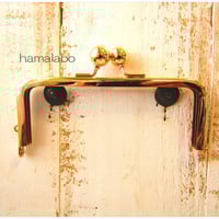 (販売休止予定)【HA-2123】12×5.4cm/角型(アメ玉×ゴールド)