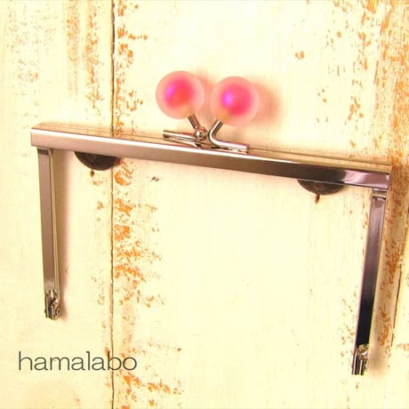 <廃盤予定>【HA-1734】12cm浮き足口金/(スモーク玉レッド×シルバー)