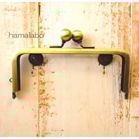 【HA-2124】12×5.4cm/角型(アメ玉×アンティークゴールド)