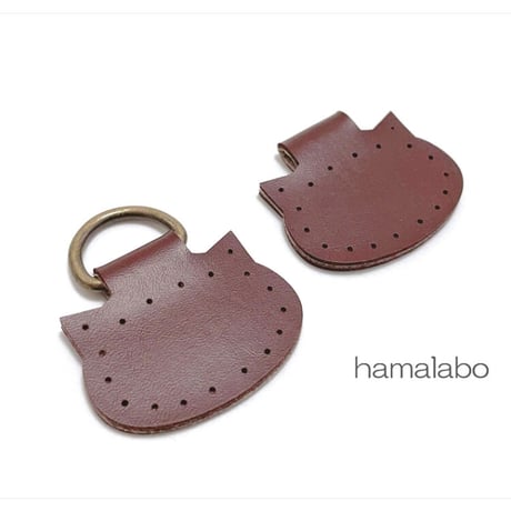 【HA-692】ショルダーバッグ用のネコ型アタッチメント(小サイズ) 8枚入り(Dカンなし)