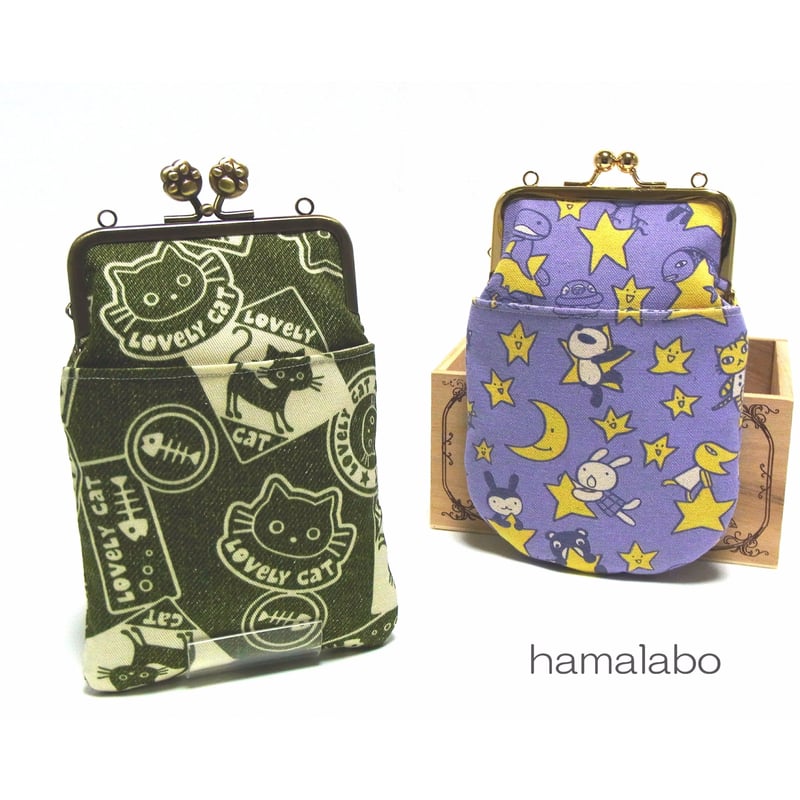 KT-1054】デラックス版！がま口スマホポーチ(Wダブル)の型紙＆レシピ