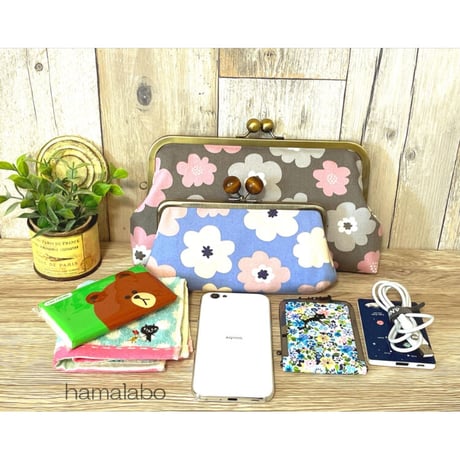 【KT-2109】シンプル版(基本型)！がま口クラッチバッグの型紙＆レシピ【24cm/角型用】