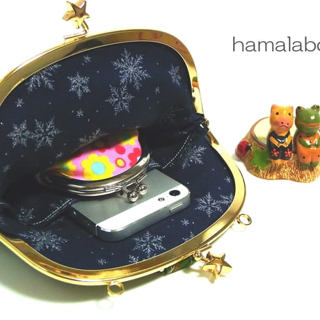 【KT-2015】がま口チョークポーチアドバンスの型紙＆レシピ【15cm用/くし型用】