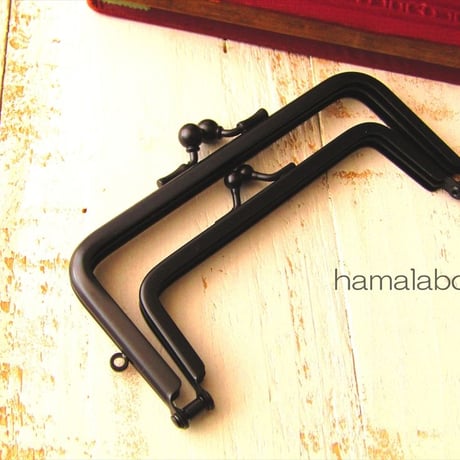 廃盤大特価セール！【HA-b1214】親子口金12cm(竹の根ひねり×ブラック)マット加工