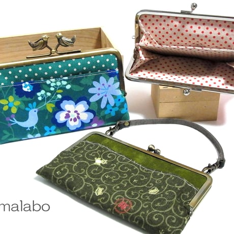 (販売休止予定)【HA-1893】15cm/角型口金/(アメ玉×シルバー)