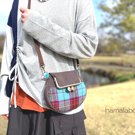 お得な5本セット！【HA-b1232】12cm/角型口金(アンティークゴールド)-碁石つまみ-