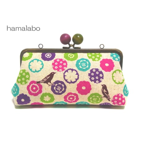 【HA-427】<ビスケット口金>18cm/角型(アンティークゴールド)・カン付き