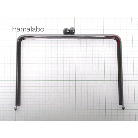 【HA-1348】17.7cm/角型の碁石口金(ブラック)