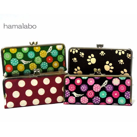 【KT-2005】がま口長財布の型紙＆レシピ【22cm口金用】