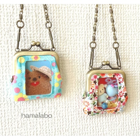 【KT-2156】超ミニサイズ！☆推しぬい＆推しドールが使う☆推し活がま口バッグの型紙＆レシピ【 5.5cm用】