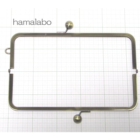 【HA-369】27cm大玉口金/角型アンティーク/＋(プラス)