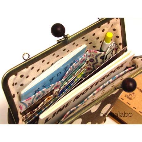 【KT-1057】がま口母子手帳ケース(Lサイズ)の型紙＆レシピ【18cm/角型用】