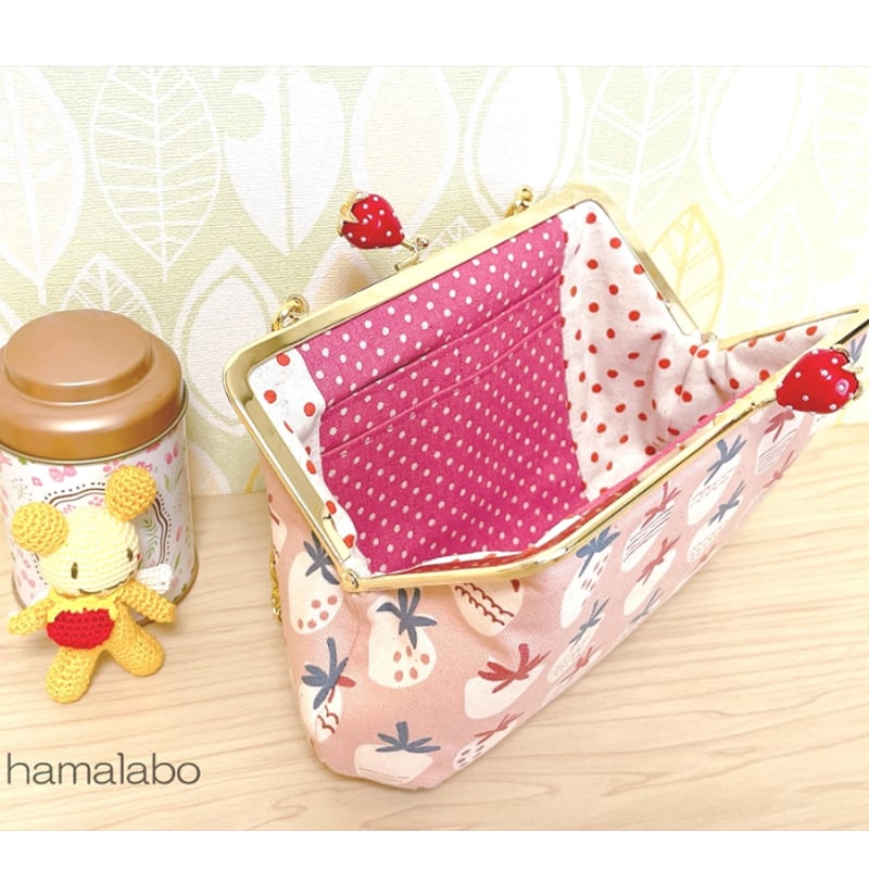 KT-2136】シンプルで可愛い♪ぽってり型がま口ポーチの型紙