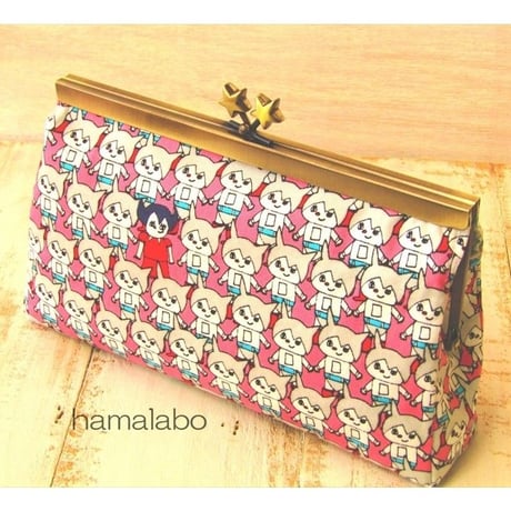 【KT-2050】浮き足で作る！がま口ポーチの型紙＆レシピ【19cm浮き足用】