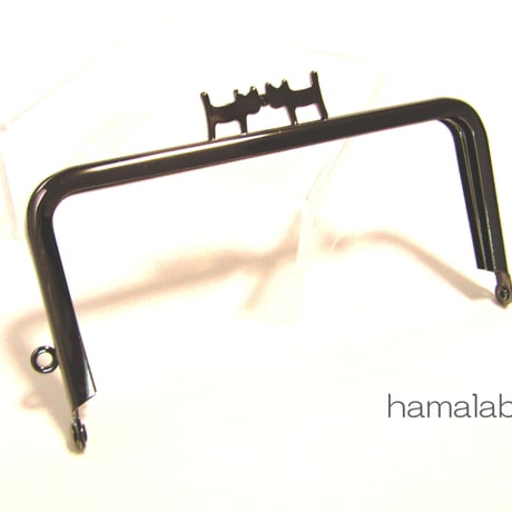 <廃盤>【HA-1316】ペアネコ口金/12cm角型(ブラック)