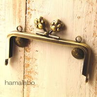 【HA-192】10cm/角型(肉球)・アンティークゴールド・カン付き